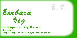 barbara vig business card